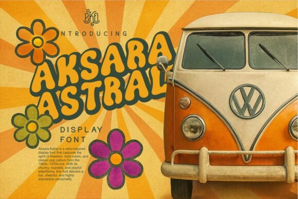 Aksara Astral: A Retro Display Font for Web Design