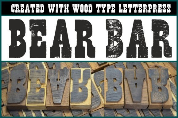 Bear Bar: A Handcrafted Display Font for Handmade Product Labels and Craft Projects