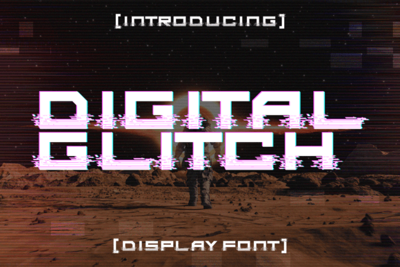 Digital Glitch Font for Handmade Projects and Product Creators