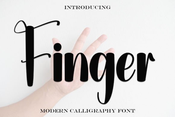 Finger Handwritten Font for Editorial Design and Publication Branding