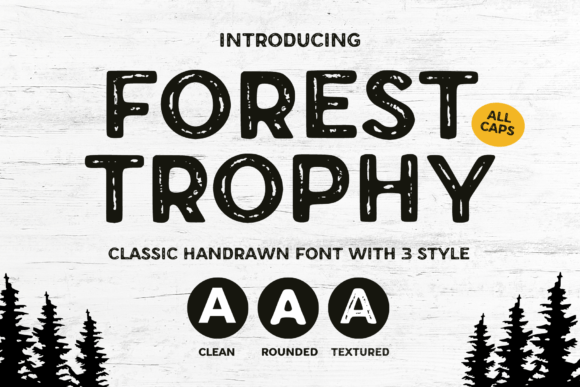 Forest Trophy Display Font for Vintage and Outdoor Branding