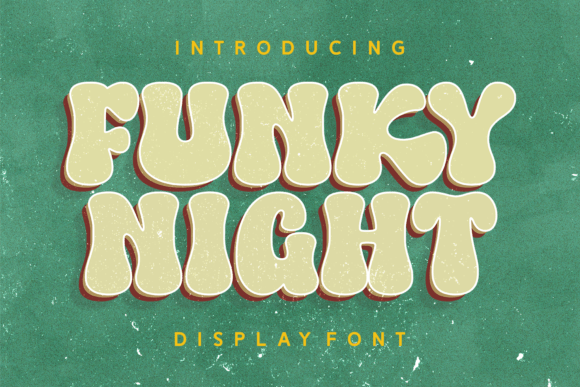 Funky Night Font: Bold Display Typeface for Playful Branding