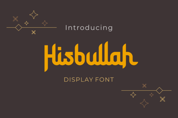 Hisbullah Display Font for Handmade Products and Printables