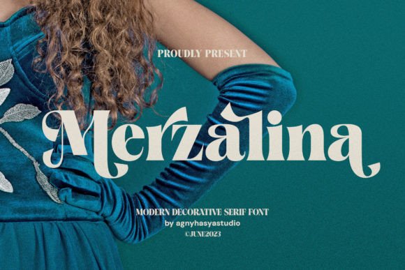 Merzalina Review: A Stylish Decorative Serif Display Font