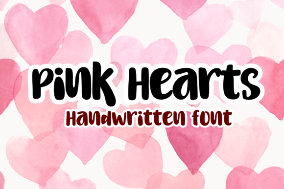 Pink Hearts: A Handwritten Display Font for Creative Branding