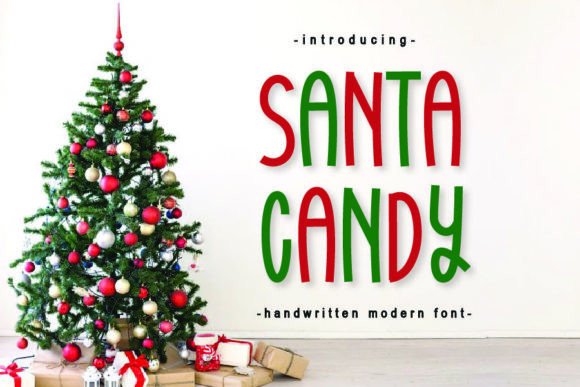 Santa Candy Display Font for Holiday Branding and Social Media Graphics