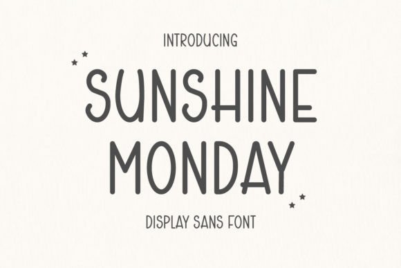 Sunshine Monday: A Sweet Cursive Display Font for Makers