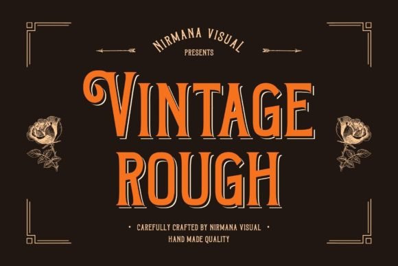 Vintage Rough: A Display Font for Handmade Product Crafters